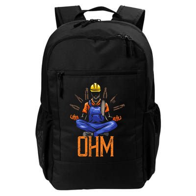 Ohm Meditating Funny Electrician Quote Daily Commute Backpack