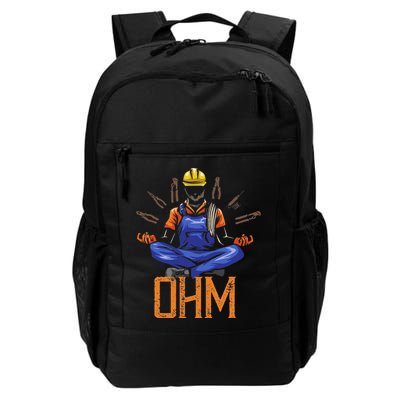 Ohm Meditating Funny Electrician Quote Daily Commute Backpack