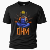Ohm Meditating Funny Electrician Cooling Performance Crew T-Shirt