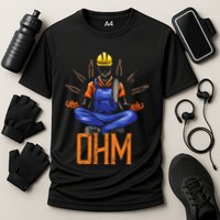 Ohm Meditating Funny Electrician Cooling Performance Crew T-Shirt