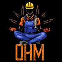 Ohm Meditating Funny Electrician Button