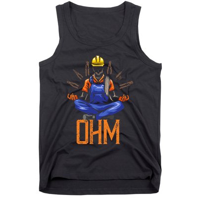 Ohm Meditating Funny Electrician Tank Top