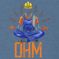 Ohm Meditating Funny Electrician Garment-Dyed Sweatshirt