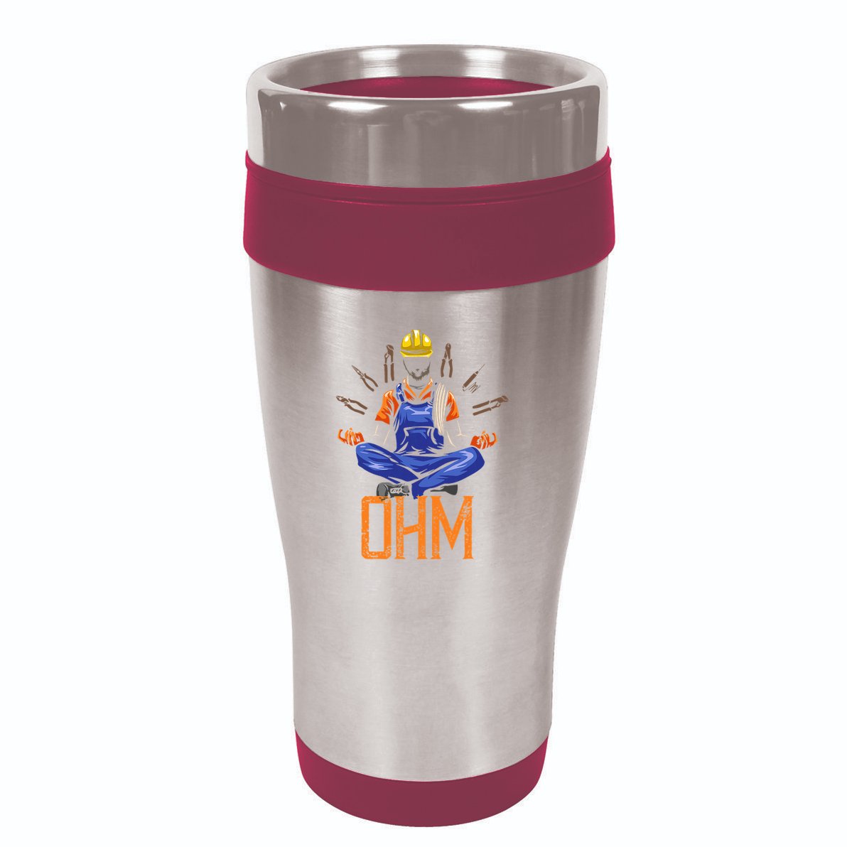 Ohm Meditating Funny Electrician 16oz Travel Tumbler