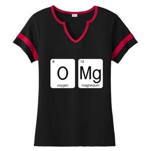 OMG Periodic Table Chemistry Joke Ladies Halftime Notch Neck Tee