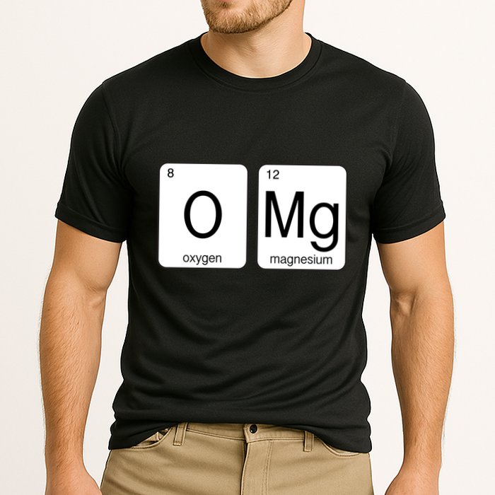 OMG Periodic Table Chemistry Joke Cooling Performance Crew T-Shirt