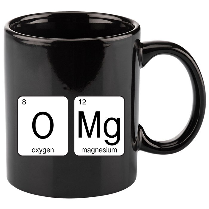 OMG Periodic Table Chemistry Joke 11oz C Handle Ceramic Mug