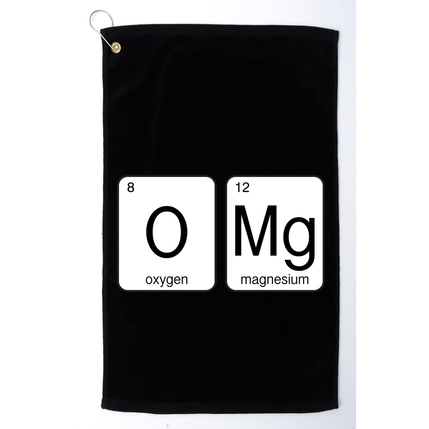 OMG Periodic Table Chemistry Joke Golf Towel