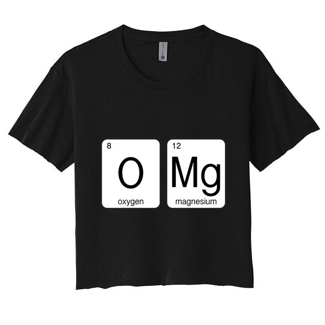 OMG Periodic Table Chemistry Joke Women's Crop Top Tee