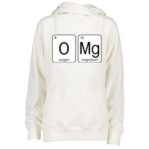 OMG Periodic Table Chemistry Joke Womens Funnel Neck Pullover Hood