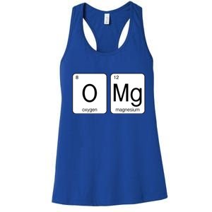 OMG Periodic Table Chemistry Joke Women's Racerback Tank