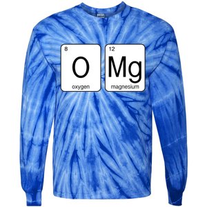 OMG Periodic Table Chemistry Joke Tie-Dye Long Sleeve Shirt