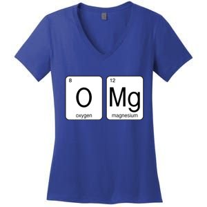 OMG Periodic Table Chemistry Joke Women's V-Neck T-Shirt