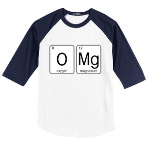 OMG Periodic Table Chemistry Joke Baseball Sleeve Shirt