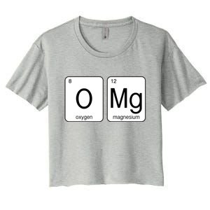 OMG Periodic Table Chemistry Joke Women's Crop Top Tee