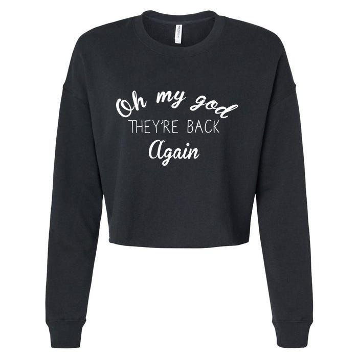 OMG They're Back Again Classic Music Band Cropped Pullover Crew