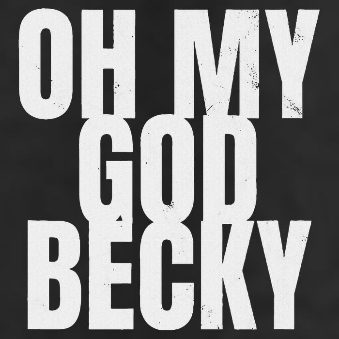 Oh My God Becky 80S 90S 7 Panel Mesh Trucker Snapback Hat