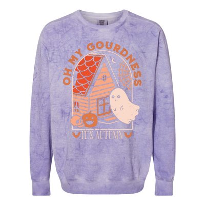 'Oh My Gourdness It Is Autumn Colorblast Crewneck Sweatshirt