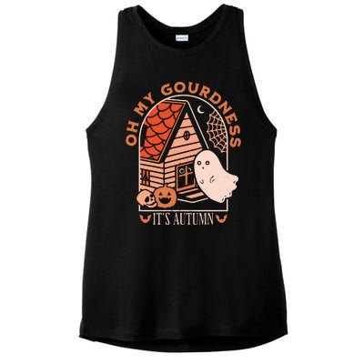 'Oh My Gourdness It Is Autumn Ladies PosiCharge Tri-Blend Wicking Tank