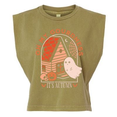 'Oh My Gourdness It Is Autumn Garment-Dyed Women's Muscle Tee