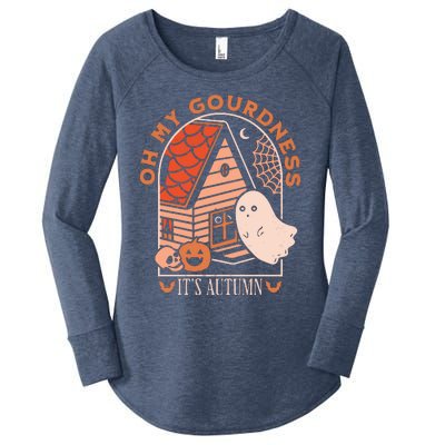 'Oh My Gourdness It Is Autumn Women's Perfect Tri Tunic Long Sleeve Shirt