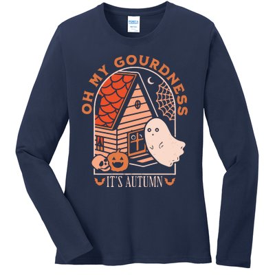 'Oh My Gourdness It Is Autumn Ladies Long Sleeve Shirt