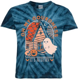 'Oh My Gourdness It Is Autumn Kids Tie-Dye T-Shirt