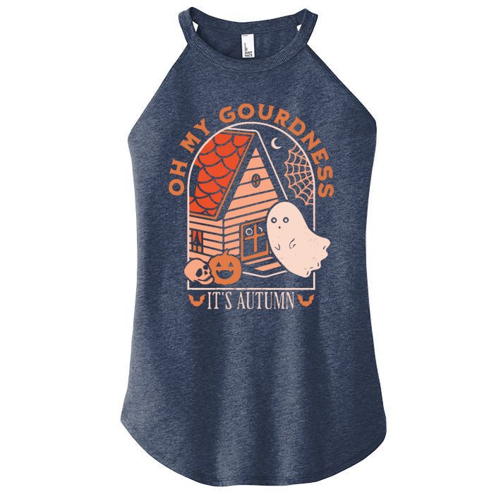 'Oh My Gourdness It Is Autumn Women's Perfect Tri Rocker Tank