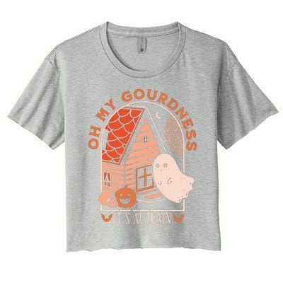 'Oh My Gourdness It Is Autumn Women's Crop Top Tee