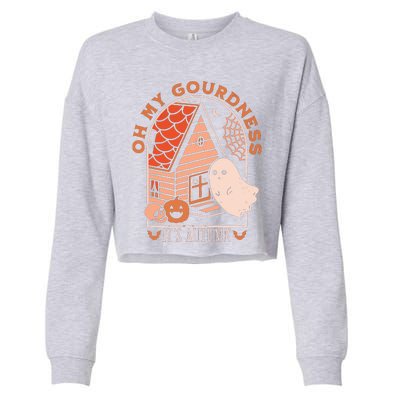 'Oh My Gourdness It Is Autumn Cropped Pullover Crew