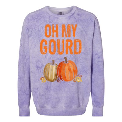 Oh my Gourd Funny Thanksgiving Gift Colorblast Crewneck Sweatshirt