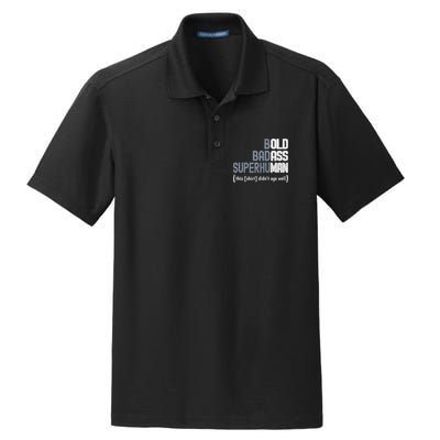 Old Man Gag Gift For Dad Fathers Day Dry Zone Grid Polo