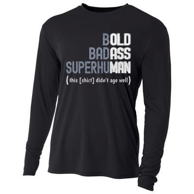 Old Man Gag Gift For Dad Fathers Day Cooling Performance Long Sleeve Crew