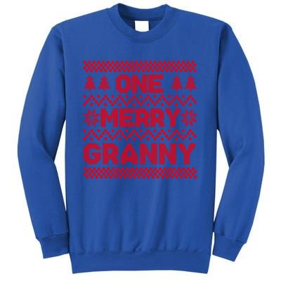 One Merry Granny Ugly Christmas Sweater Family Xmas Holiday Funny Gift Sweatshirt