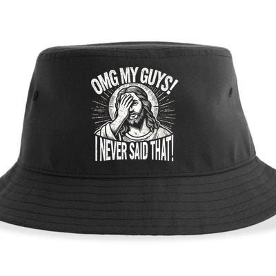Omg My Guys Funny Jesus Meme Omg My Guys! I Never Said That Sustainable Bucket Hat