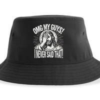 Omg My Guys Funny Jesus Meme Omg My Guys! I Never Said That Sustainable Bucket Hat