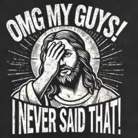 Omg My Guys Funny Jesus Meme Omg My Guys! I Never Said That Golf Towel
