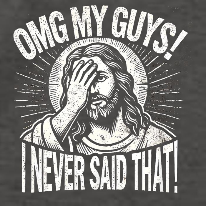 Omg My Guys Funny Jesus Meme Omg My Guys! I Never Said That Vector Backpack