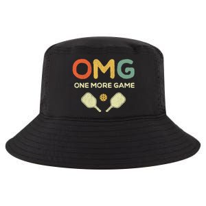 One More Game OMG Retro Funny Pickleball Lover Pickle Ball Cool Comfort Performance Bucket Hat