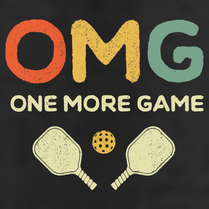 One More Game OMG Retro Funny Pickleball Lover Pickle Ball Cool Comfort Performance Bucket Hat