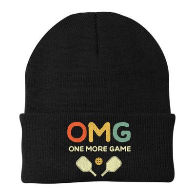 One More Game OMG Retro Funny Pickleball Lover Pickle Ball Beanie