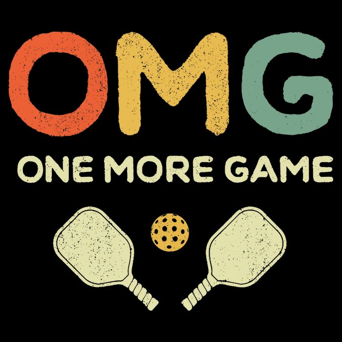 One More Game OMG Retro Funny Pickleball Lover Pickle Ball 16 in Basic Backpack