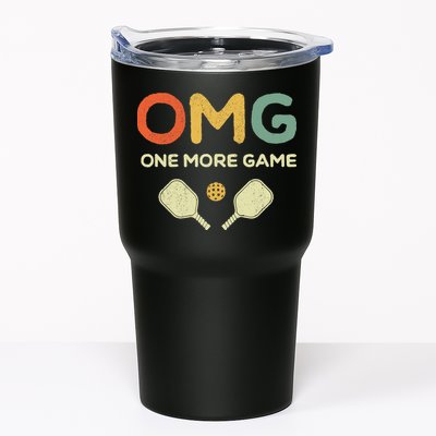 One More Game OMG Retro Funny Pickleball Lover Pickle Ball Tumbler