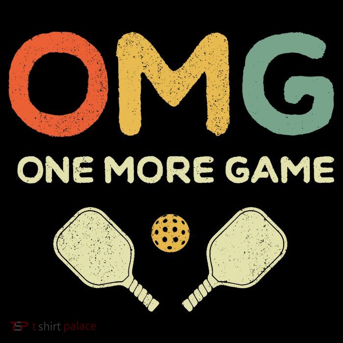One More Game OMG Retro Funny Pickleball Lover Pickle Ball Poster