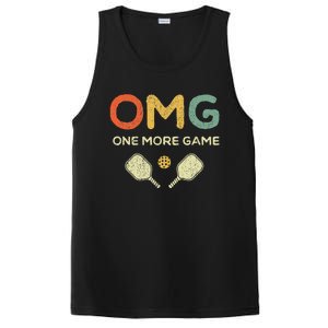 One More Game OMG Retro Funny Pickleball Lover Pickle Ball PosiCharge Competitor Tank