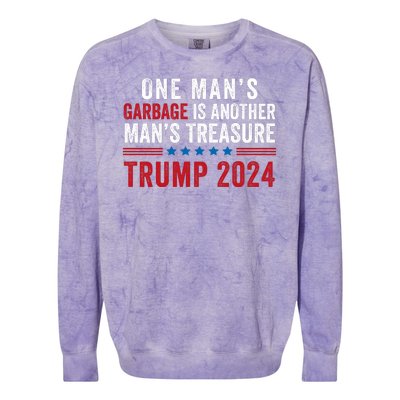 One ManS Garbage Is Another ManS Treasure Trump 2024 Proud To Be Garbage Colorblast Crewneck Sweatshirt