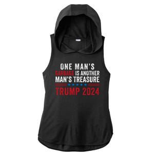 One ManS Garbage Is Another ManS Treasure Trump 2024 Proud To Be Garbage Ladies PosiCharge Tri-Blend Wicking Draft Hoodie Tank