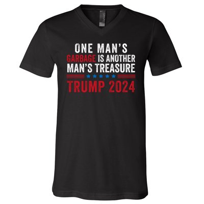 One ManS Garbage Is Another ManS Treasure Trump 2024 Proud To Be Garbage V-Neck T-Shirt