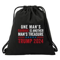 One ManS Garbage Is Another ManS Treasure Trump 2024 Proud To Be Garbage Drawstring Bag