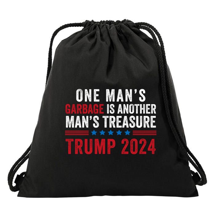 One ManS Garbage Is Another ManS Treasure Trump 2024 Proud To Be Garbage Drawstring Bag